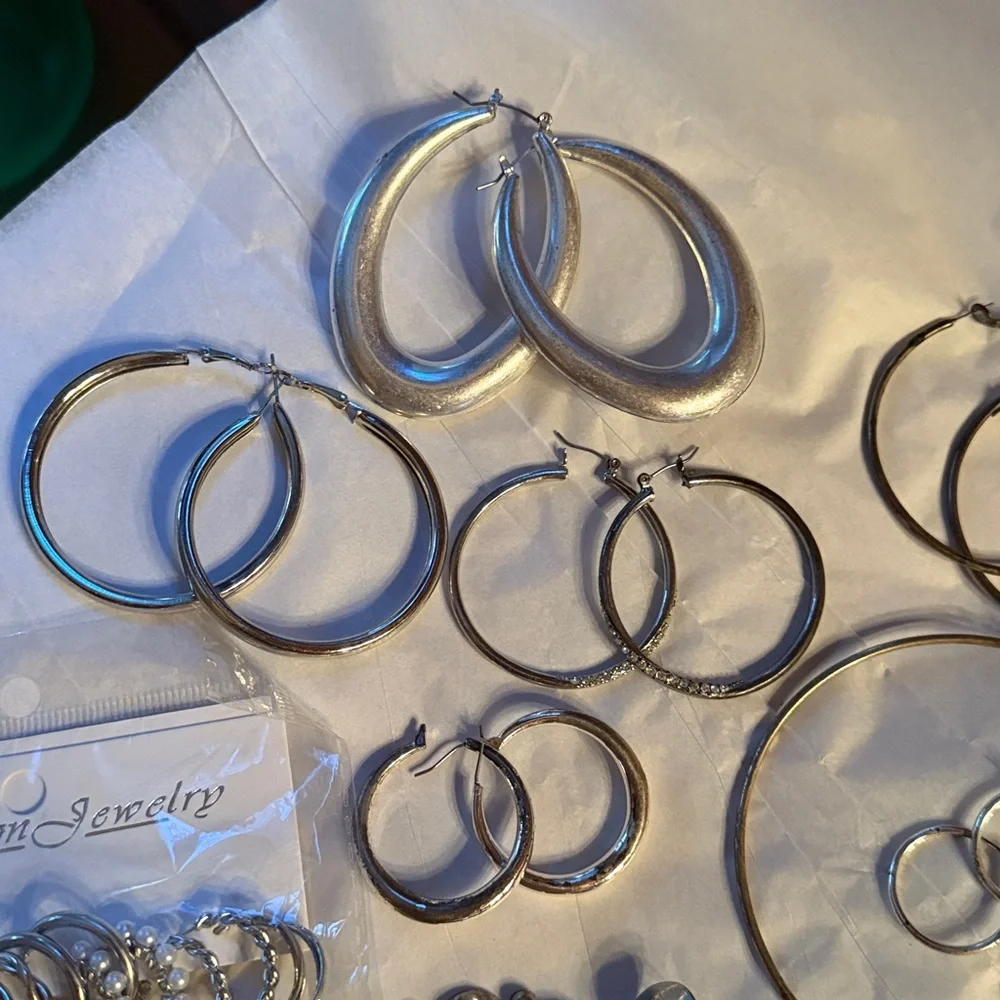 Lot of silver earring